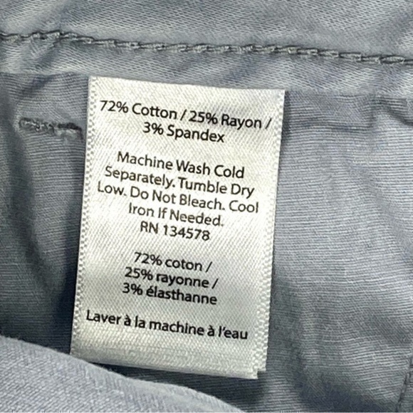 Vineyard Vines Pants Womens Size 10 Grey Blue Stretch Zipper Hem Moto High Rise - Picture 10 of 10